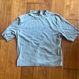 Divided Gray Nostalgia Top